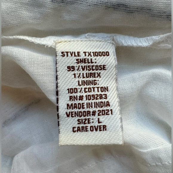 NWT SURF GYPSY Fringe Trim Ruffled Swim Cover Up - Large - Picture 16 of 16